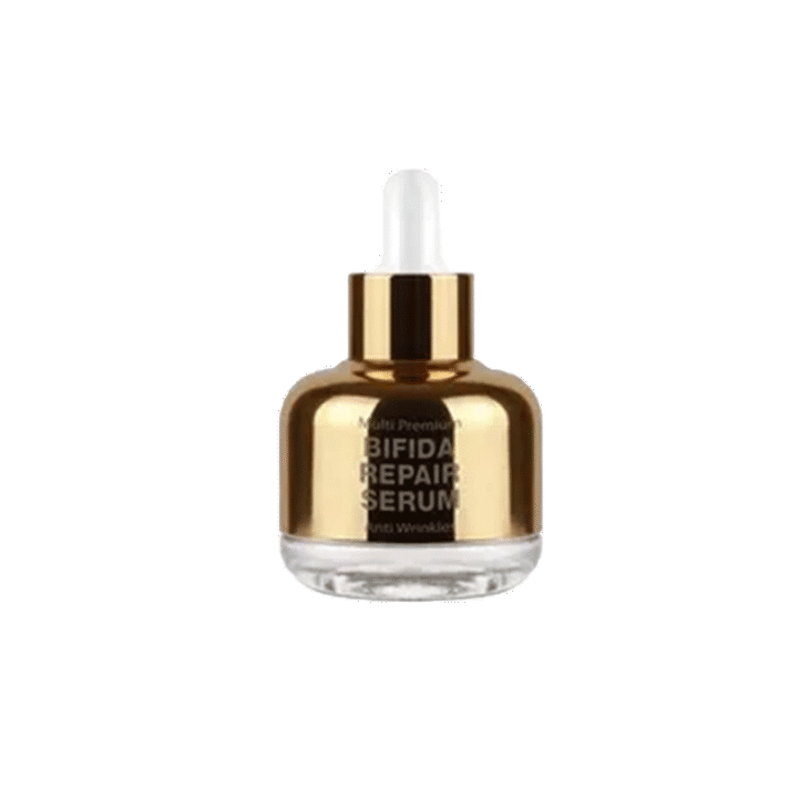 TIARA GOLD Premium Serum applied to skin, showcasing its brightening and hydrating effects.
