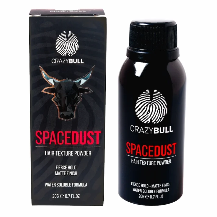 Crazy Bull Space Dust tekstūros pudra – produkto pakuotė iš priekio
